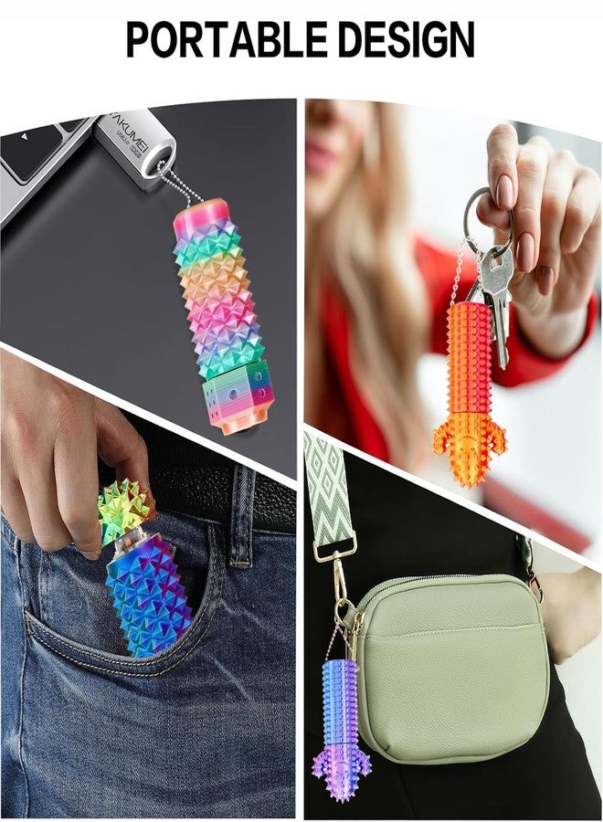 emeqzoa Valentines Day Gifts for Him or Her 2pcs Little Ouchies Pain Stim Fidget Toy with Rotating/Spiky/Click-Press, 3-in-1 Sensory Toy for Anxiety Relief Skin Picking, Novelty Relief Stress Gift for Friend - Image 5